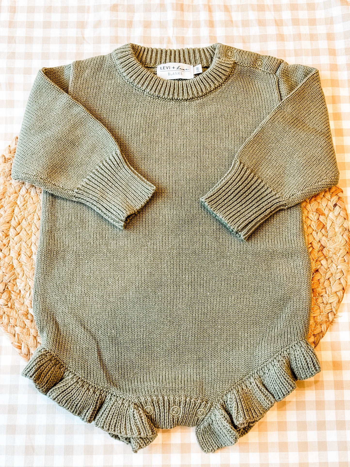 Ruffled Sweater Romper
