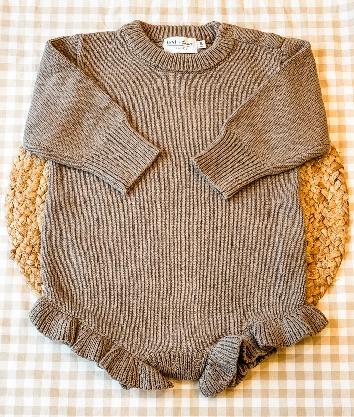 Ruffled Sweater Romper
