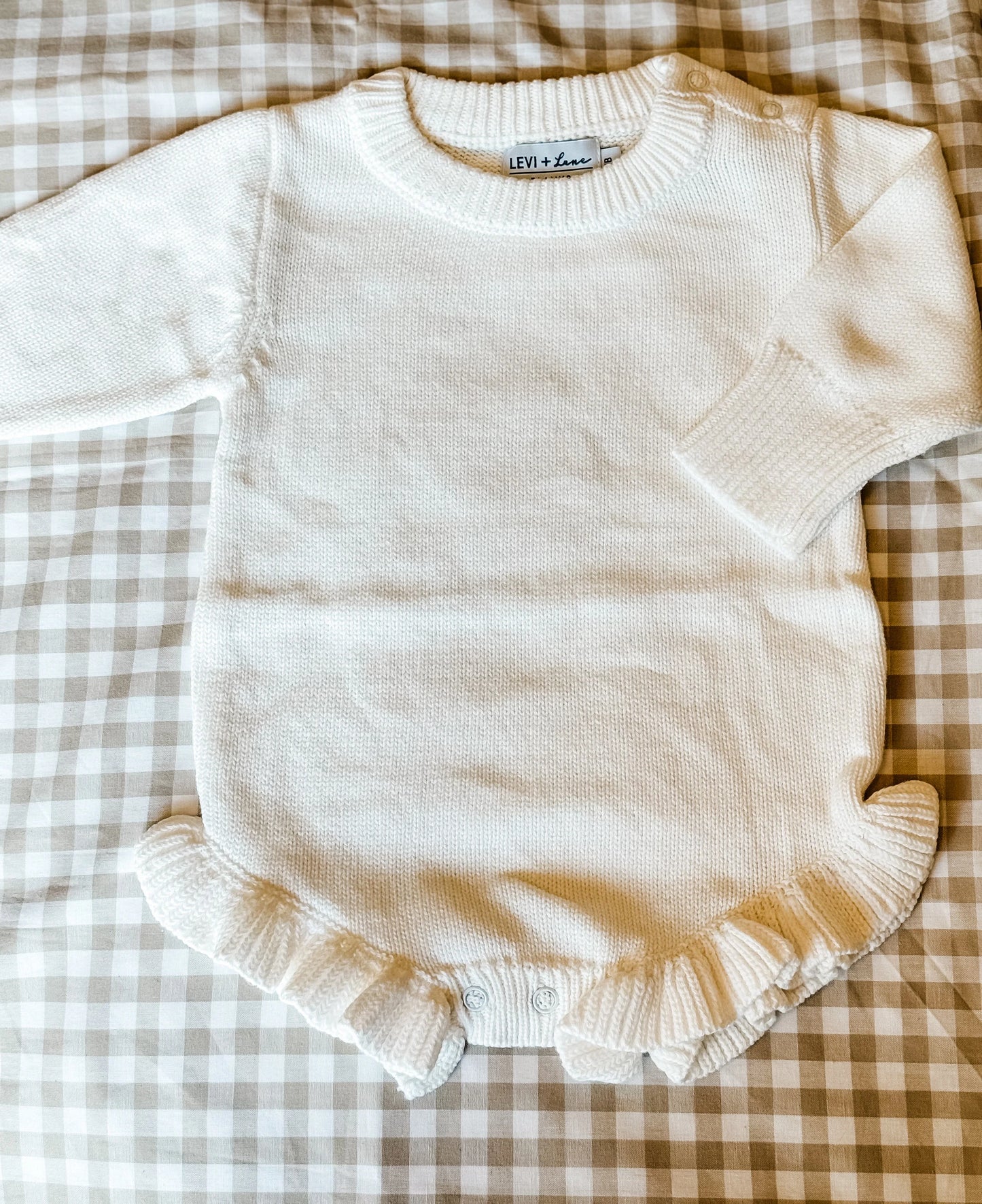 Ruffled Sweater Romper
