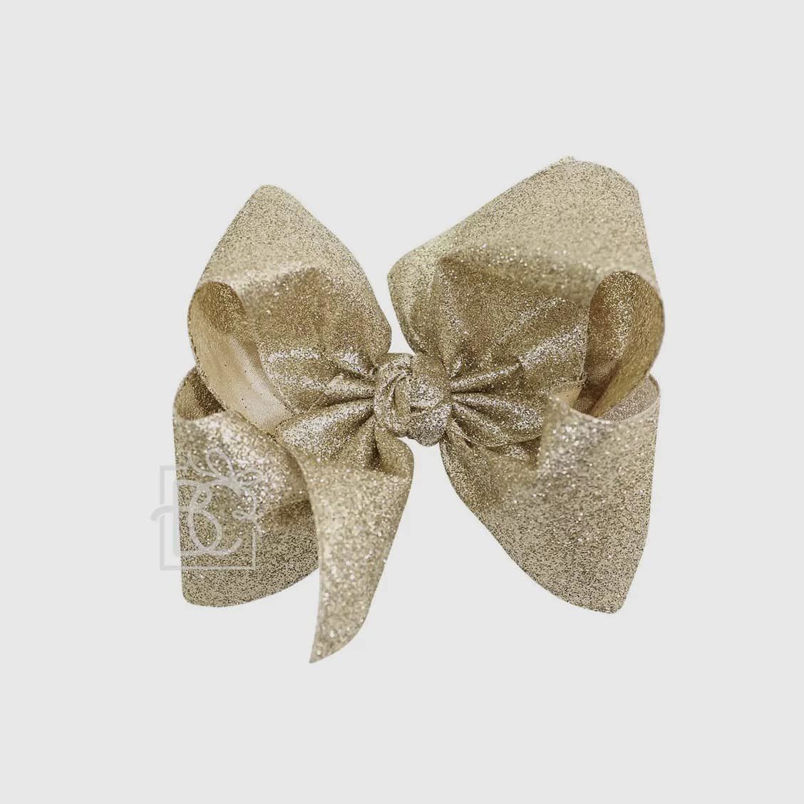 4.5" Gold Glitter Bow (Large)