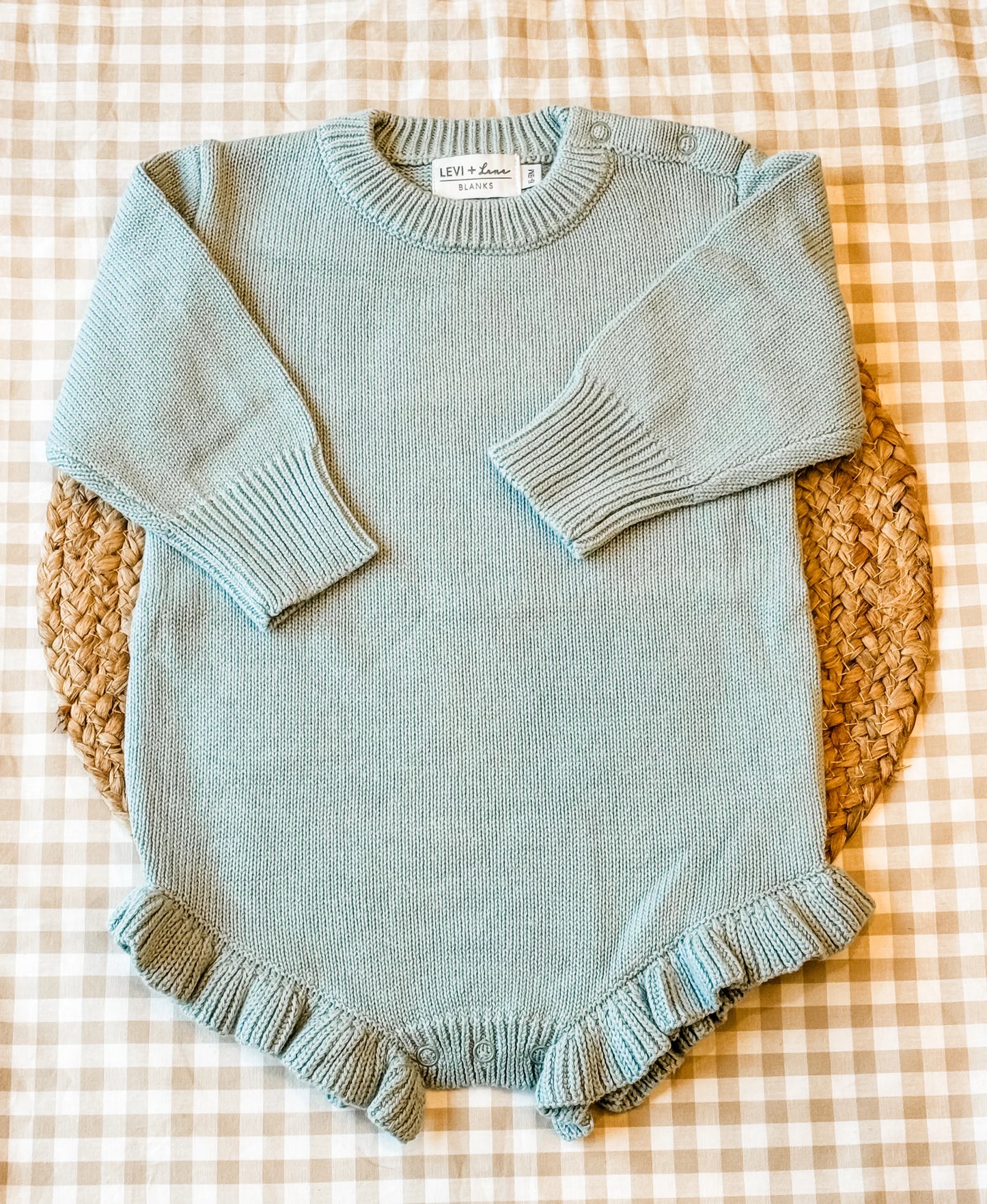 Ruffled Sweater Romper