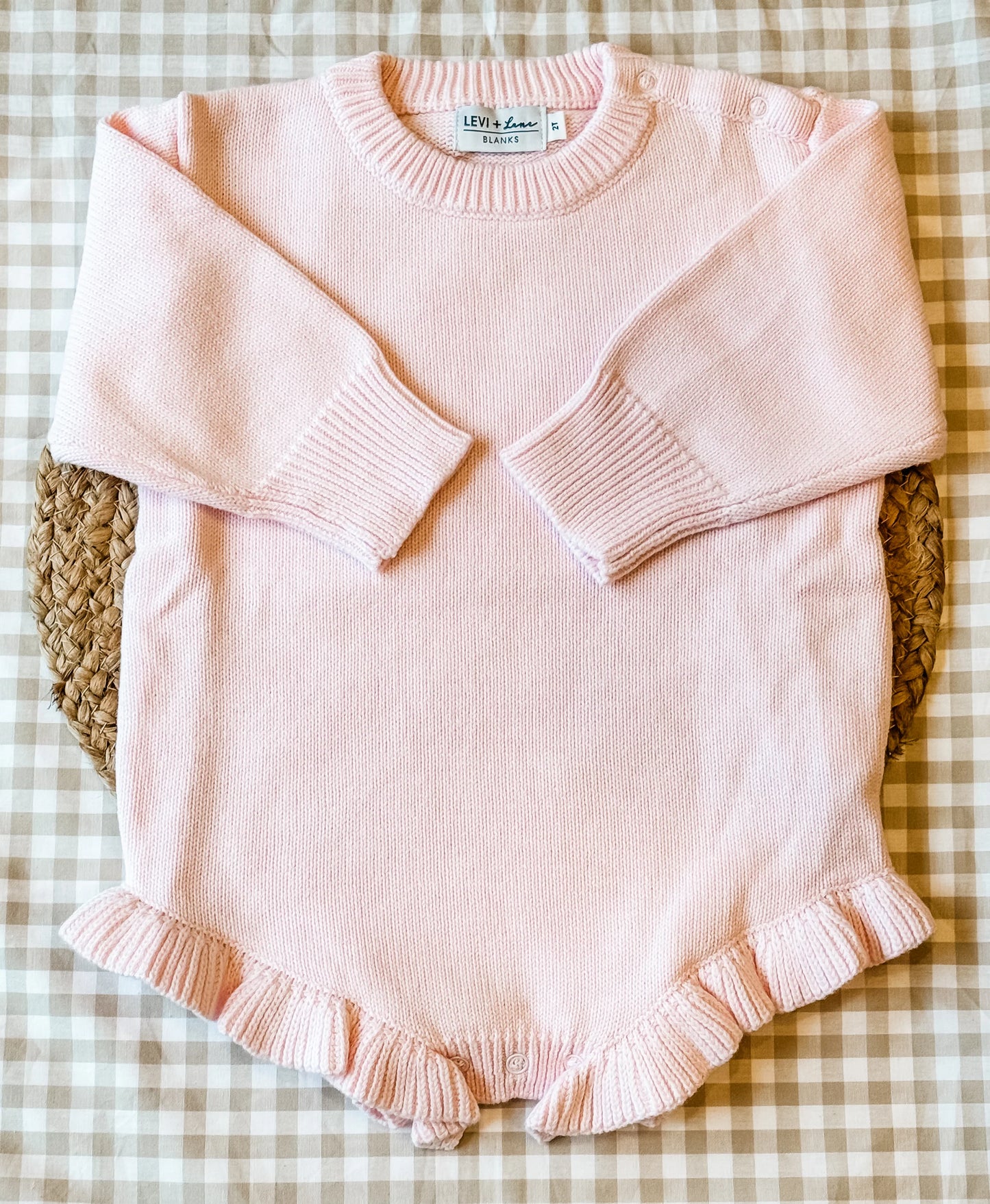 Ruffled Sweater Romper