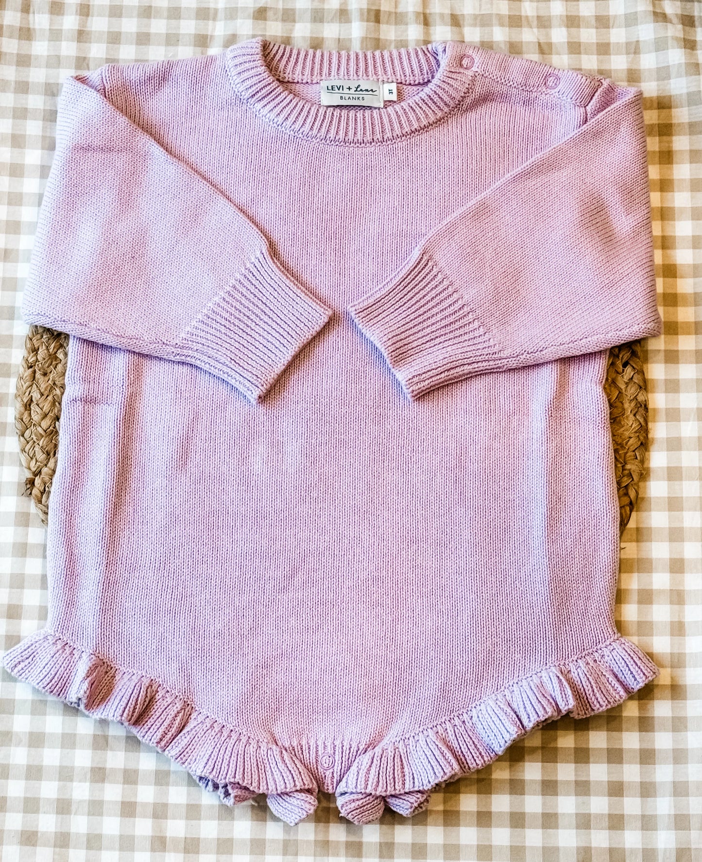 Ruffled Sweater Romper