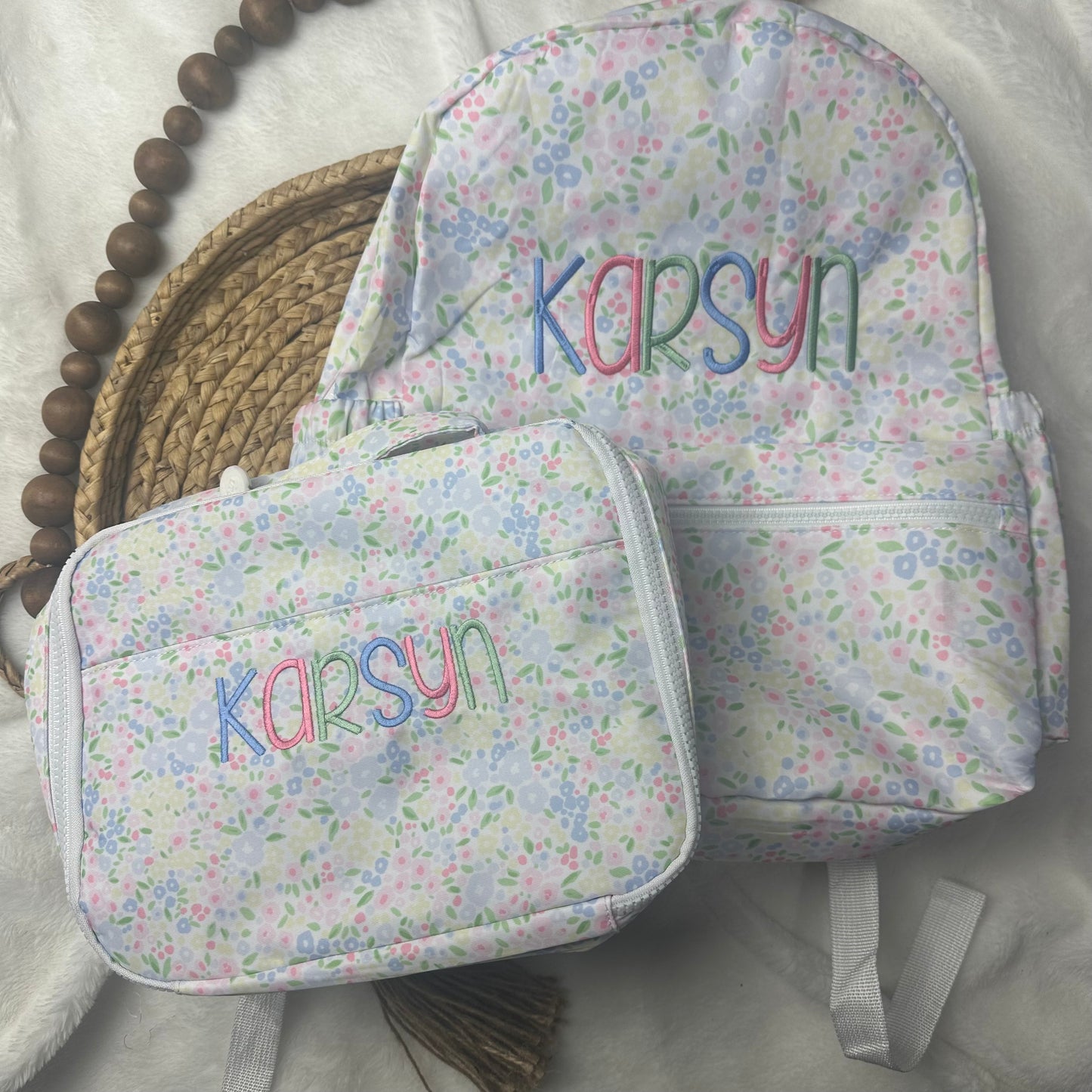 Floral Backpack & Lunchbox