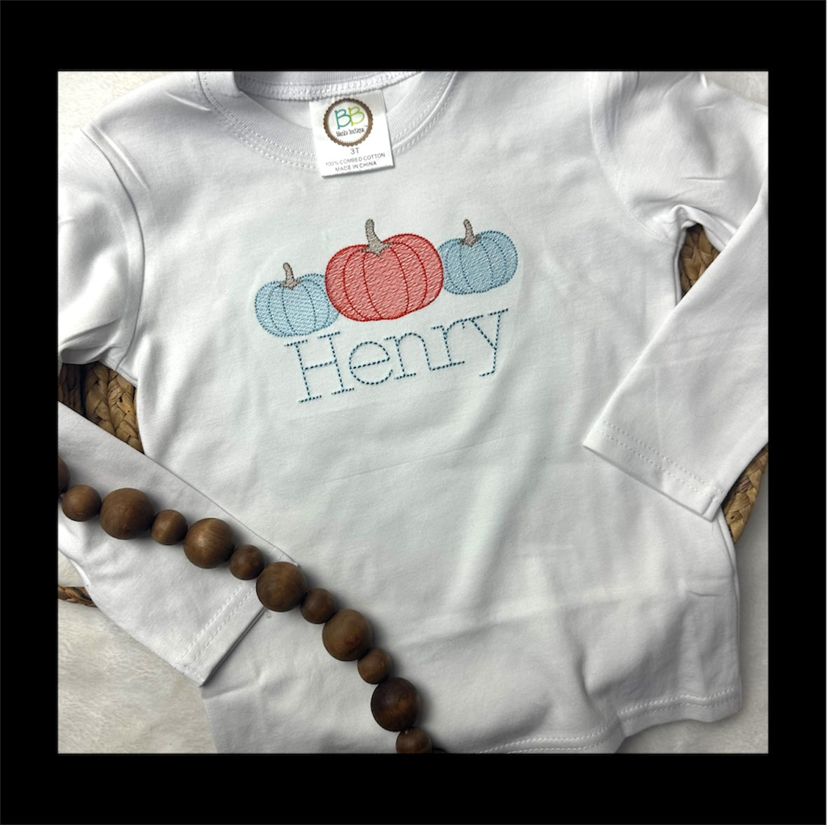 Stitched Pumpkin Trio