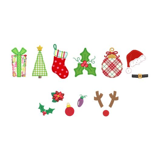 Holiday Applique Font Embelishments