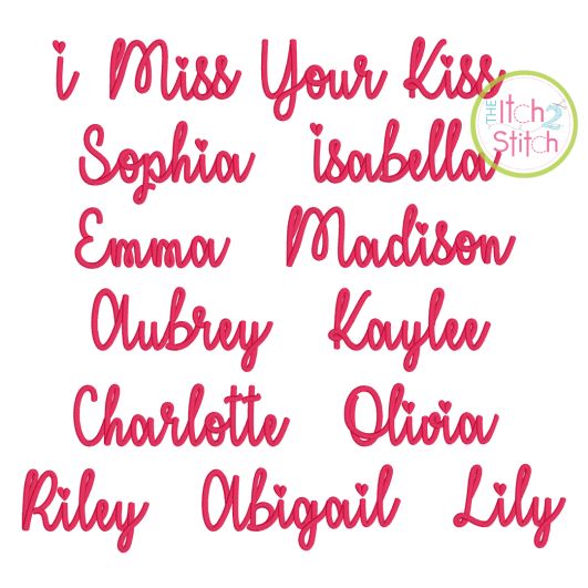 I Miss Your Kiss Font