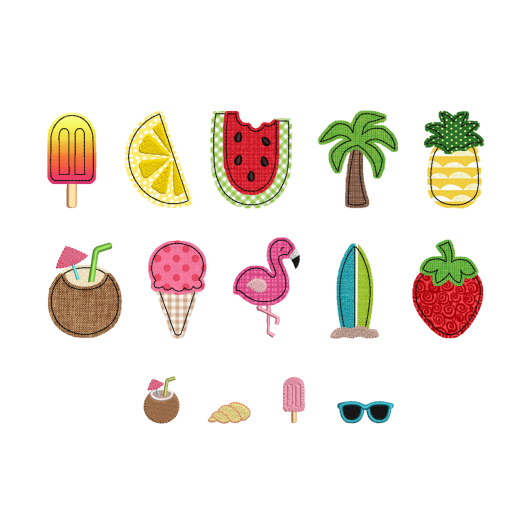 Tropical Applique Font Embelishments