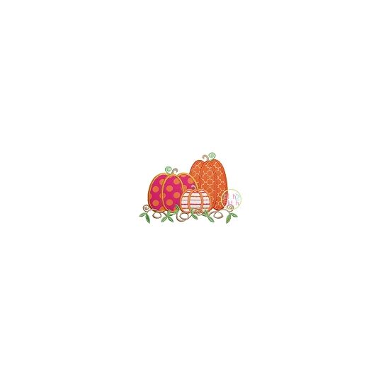 Pumpkin Trio Applique