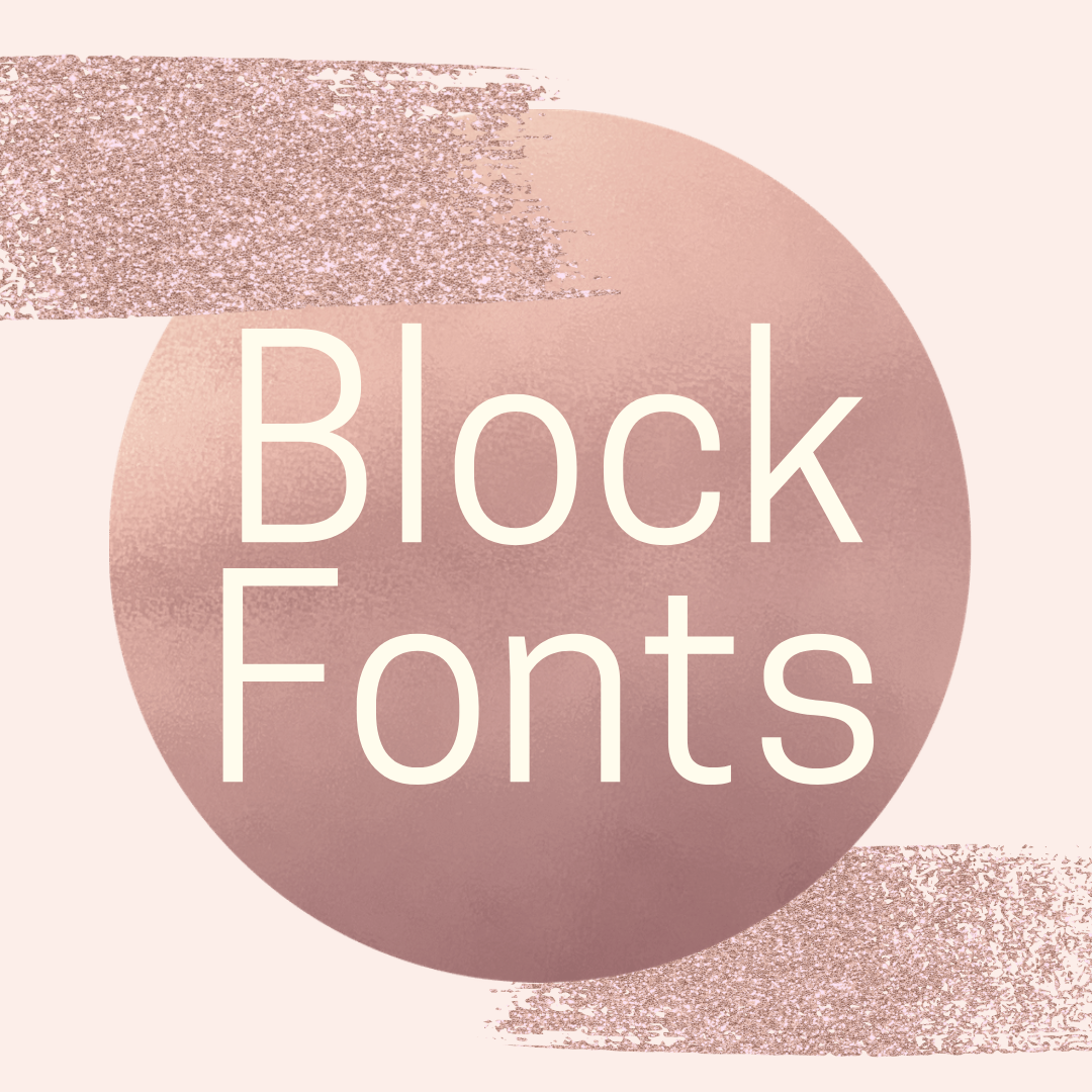 *Fonts* Block Fonts