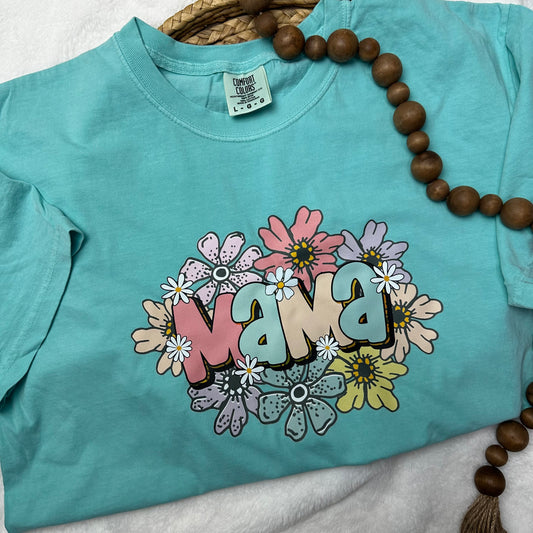 Large Floral MAMA T-Shirt