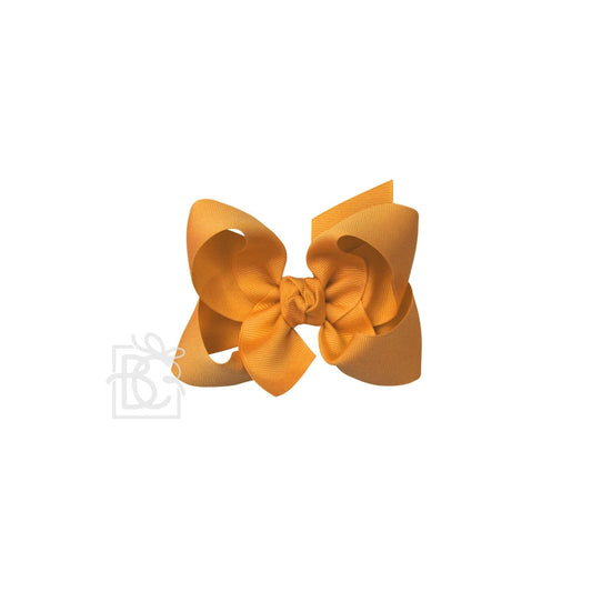4.5" Old Gold Grosgrain Bow (Large)