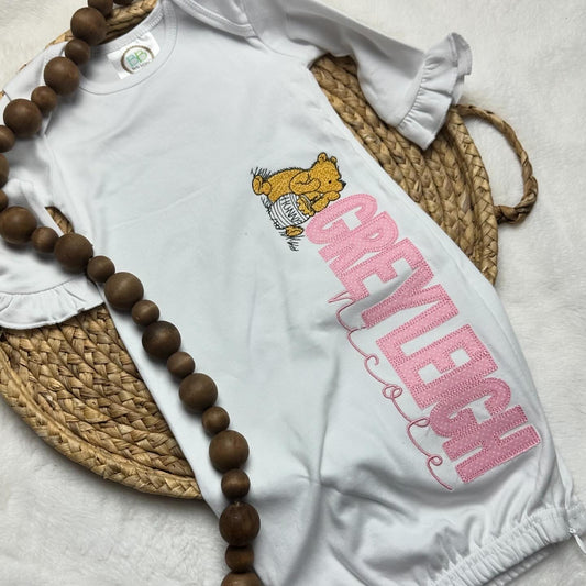 White + Pink Winnie the Pooh Gown