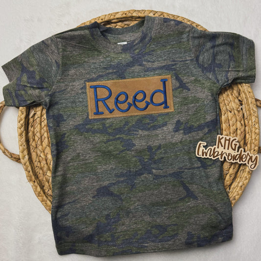 Leather Patch T-Shirt