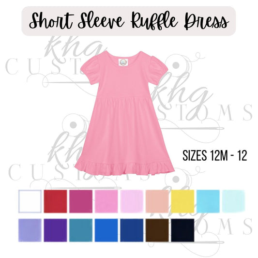 Short Sleeve Ruffle Dress