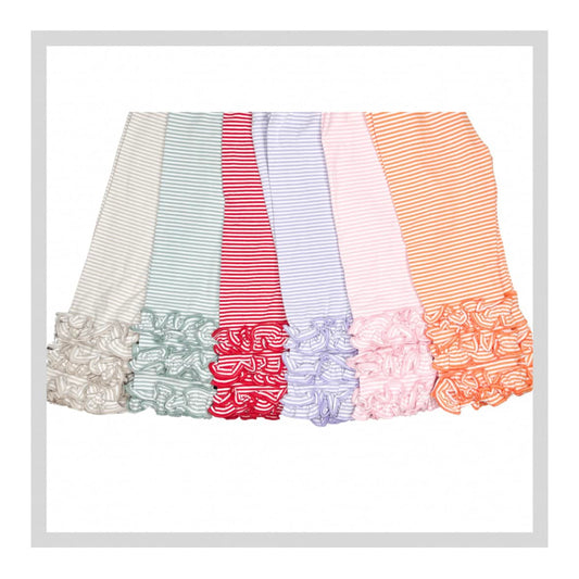 *In Stock* Striped Ruffle Leggings