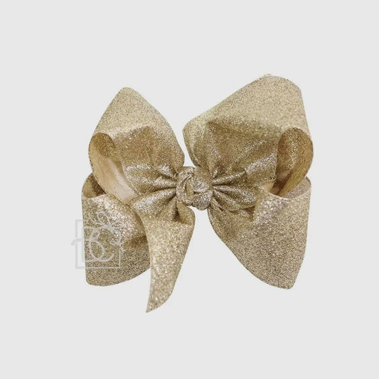 4.5" Gold Glitter Bow (Large)