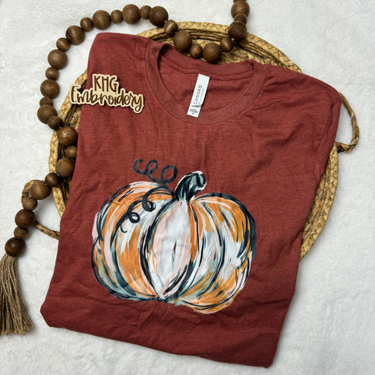 Medium Short Sleeve Rust Pumpkin Shirt