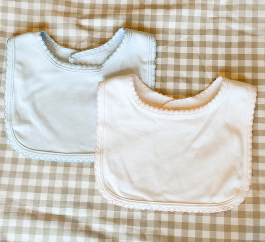Cotton Bib with Picot Trim