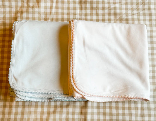 Cotton Picot Trim Blanket
