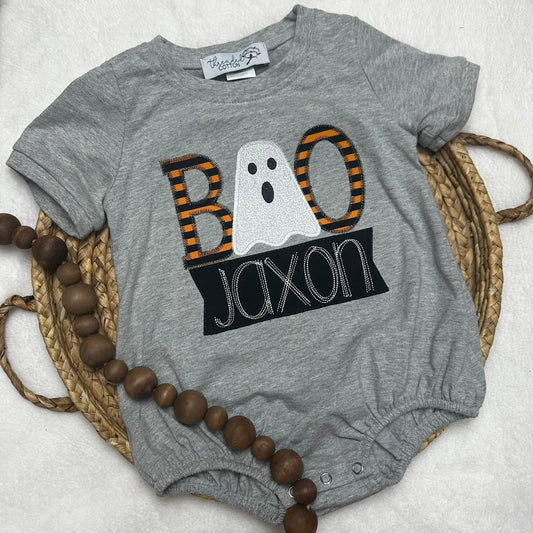 Grey BOO Applique
