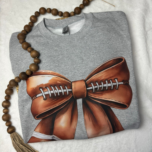 Adult XL Football Bow Sweatshirt