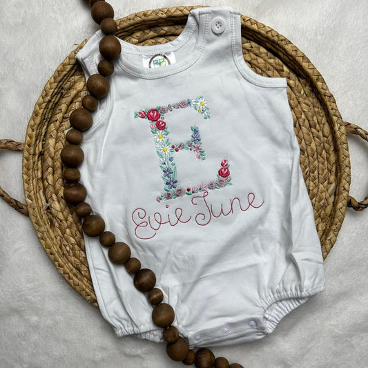 Floral Initial Bubble