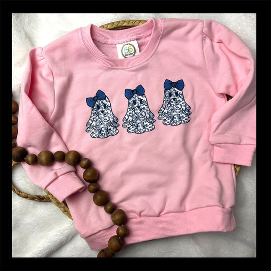 Blue Floral Ghost Trio
