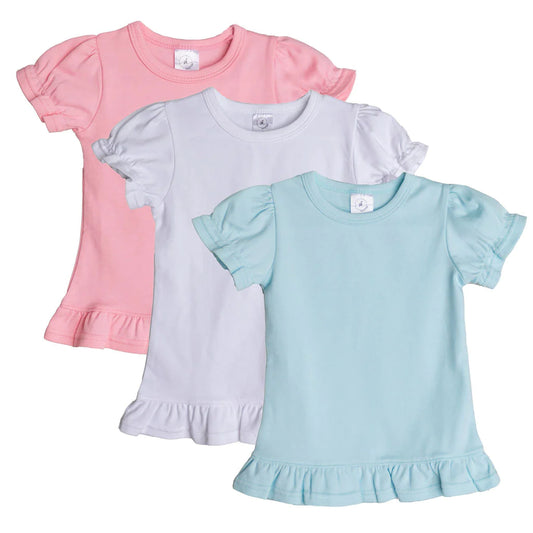Short Sleeve Ruffle T