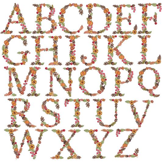 Autumn Floral Font