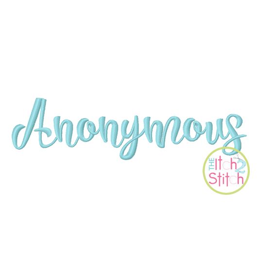 Anonymous Font