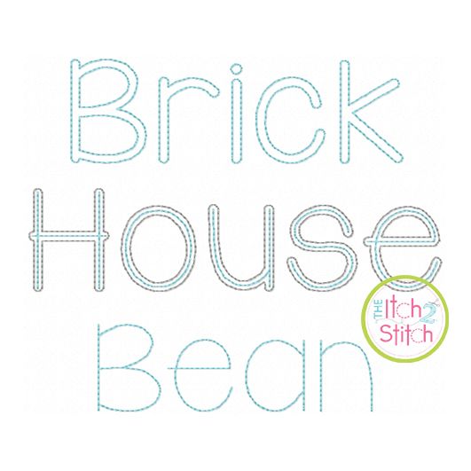 Brick House Bean Stitch (Optional Outline)