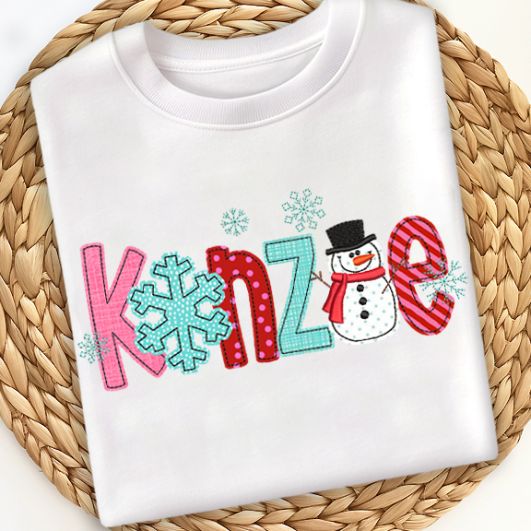 Winter Applique Font Embelishments